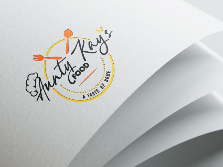 Brand identity design project showing logo variations and color palette